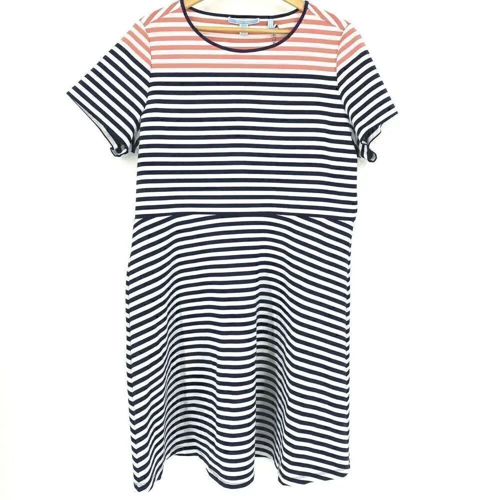 Draper James Dress Stripe Ponte A Line